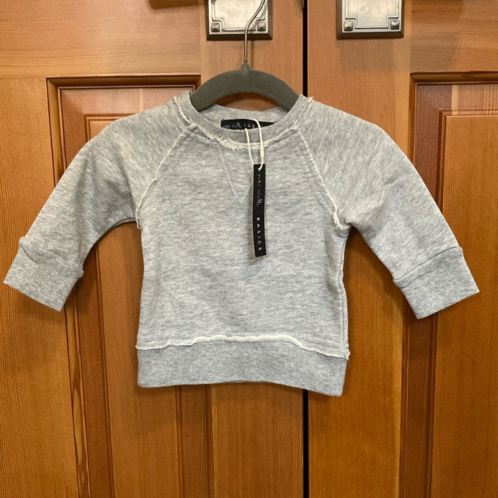 Miki Miette Gray Pullover Hoodie NWT 3 months SOLD AT NORDSTROMS